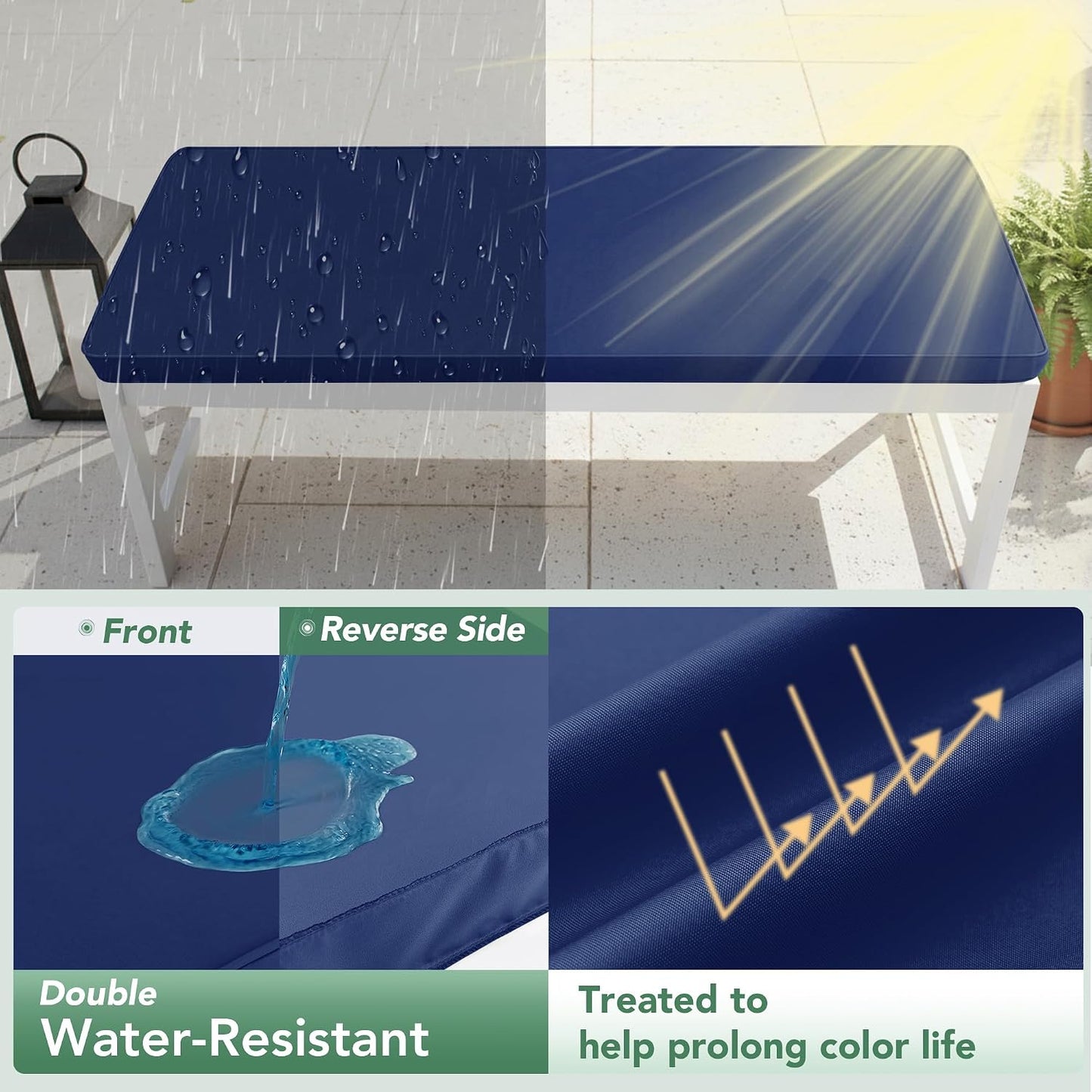 Cojín exterior impermeable funda extraíble para columpio