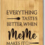 Tabla cortar bambú decoración cocina regalo meme