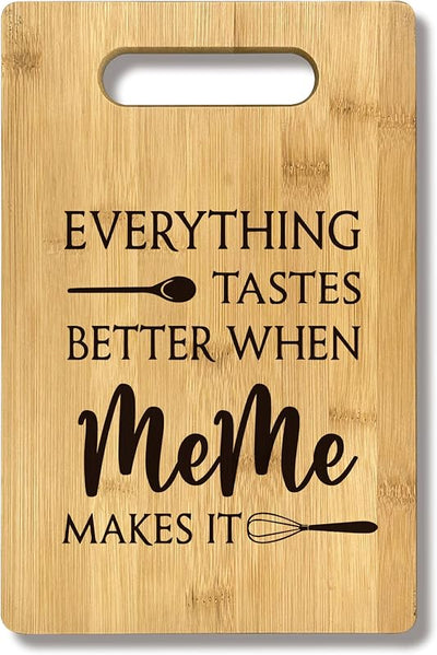 Tabla cortar bambú decoración cocina regalo meme