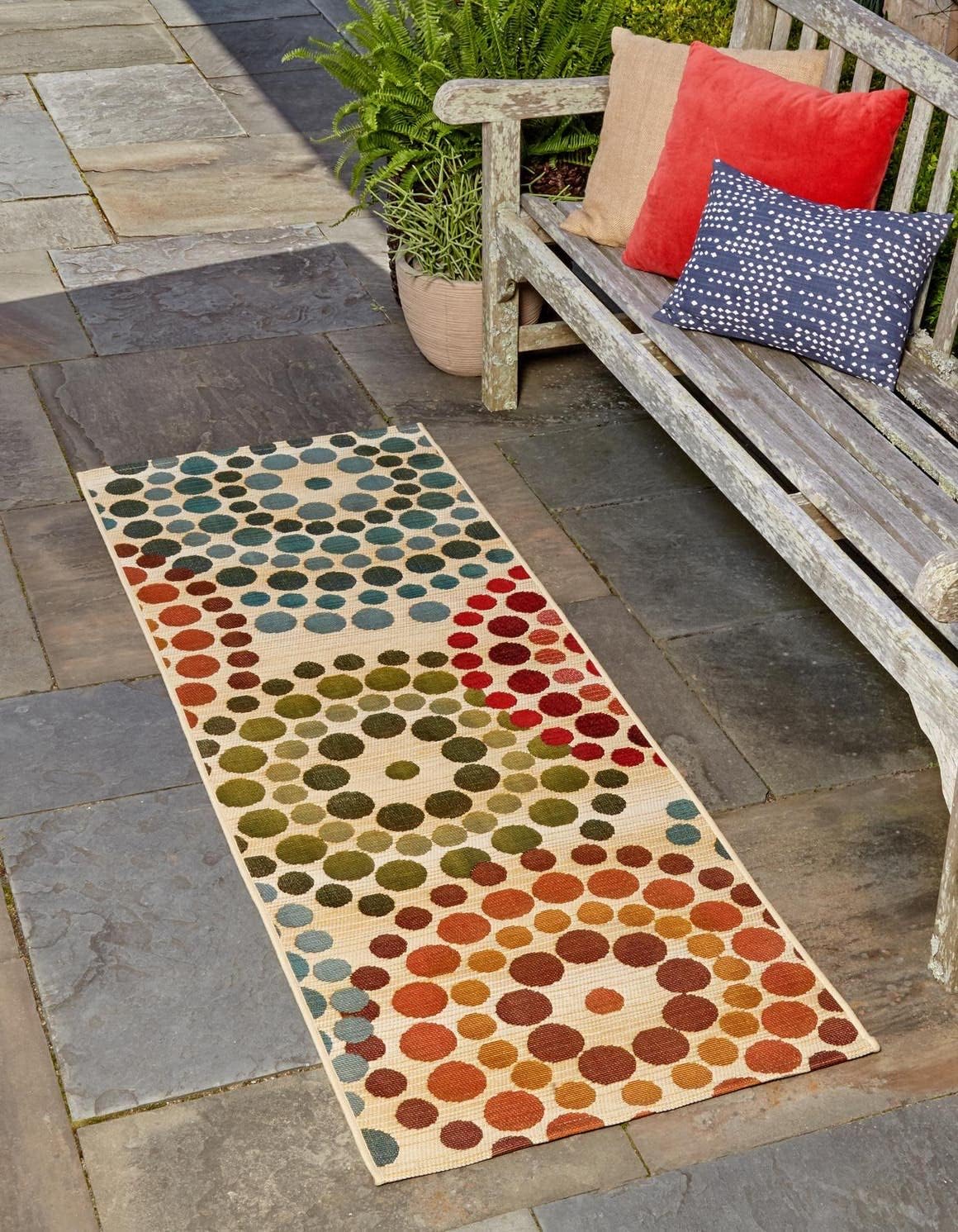 Alfombra área Spark 2'7"x7'1" beige/borgoña