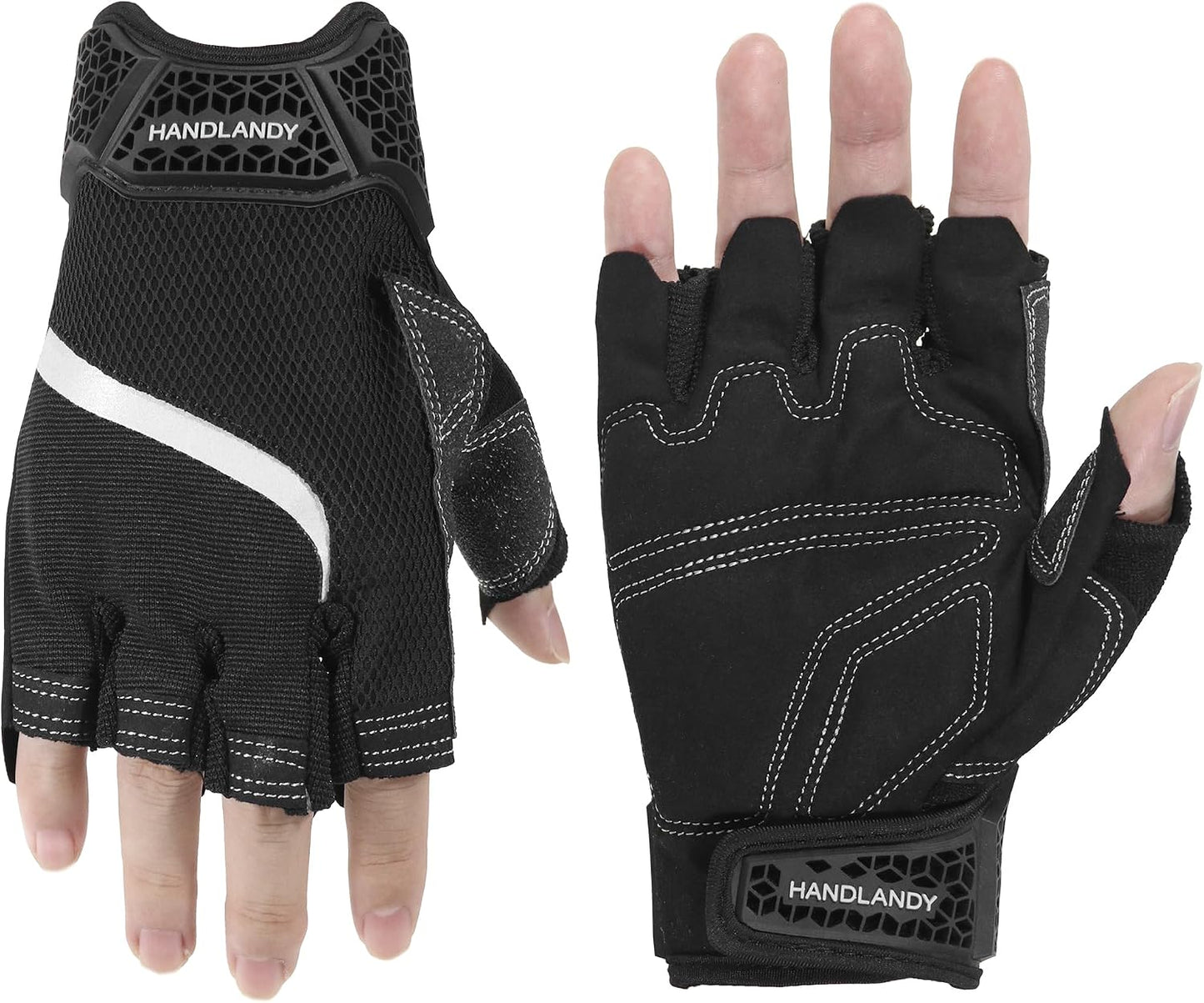 Guantes trabajo sin dedos para hombre y mujer