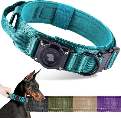 Collar perro Airtag impermeable táctico con soporte GPS