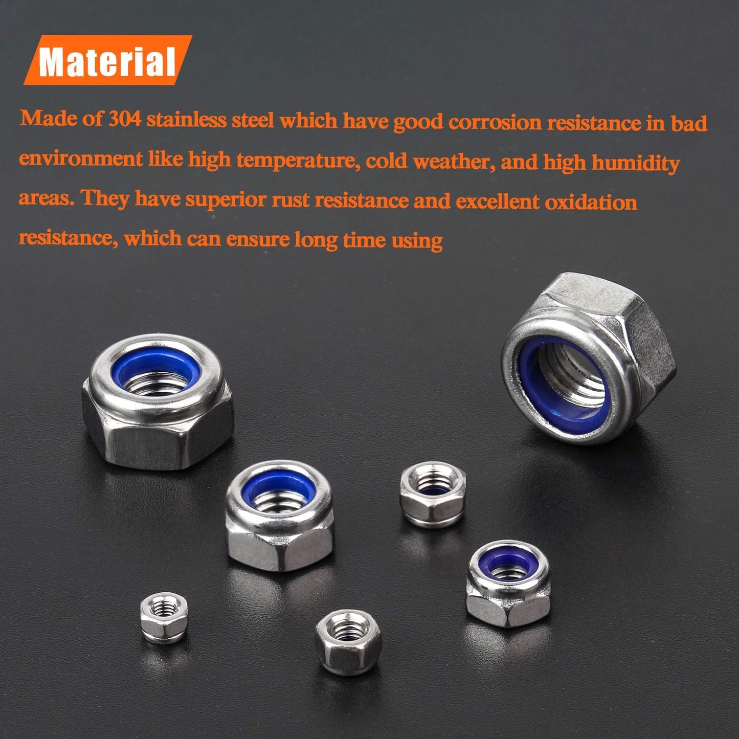 150 Tuercas Hexagonales M3 Acero Inox 304 Rosca Gruesa