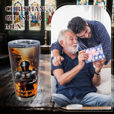 Vaso acero inox 20oz regalo cristiano para hombres de fe