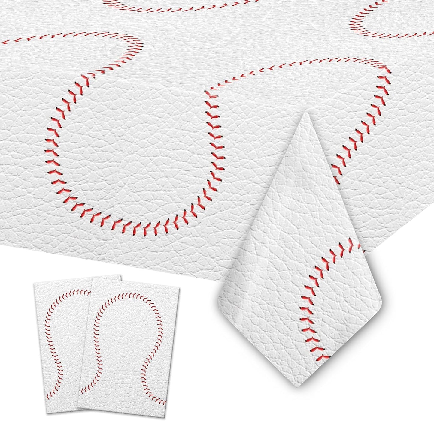 2 Manteles Béisbol 54x108pulg Rectangulares Niños Decoración