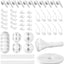 Kit organizador cables 2 fundas 41 clips autoadhesivos 10 rollos bridas reutilizables