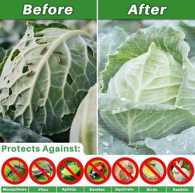Malla de jardín 4x10ft protege contra plagas