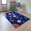 Alfombra espacial para niños 3'3"x4'11" antiderrap lavable