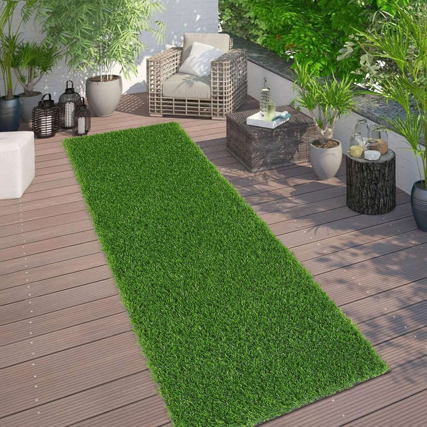 Alfombra césped artificial 2x10ft interior exterior