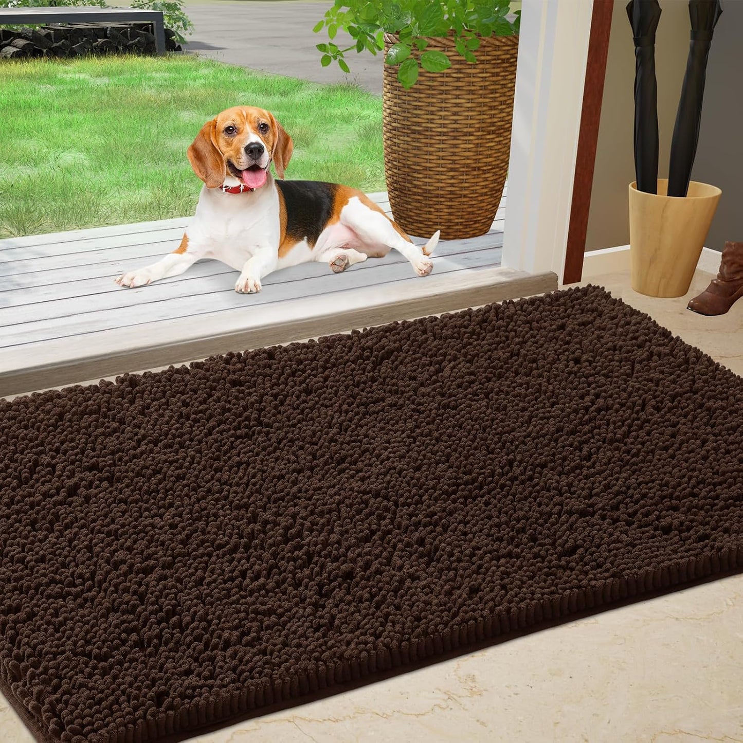 Tapete absorbente felpilla 48x30" antiderrap para perro