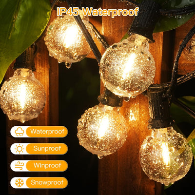 Tira luces exteriores 50ft impermeable 252 bombillas Edison G40