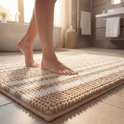 Alfombra baño felpilla 20x31pulg antideslizante suave