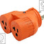 Adaptador NEMA L14-20P 20Amp 4 clavijas a 2 conectores