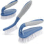 Set 3 Cepillos Limpieza Ergonómico Cerdas Duraderas Azul