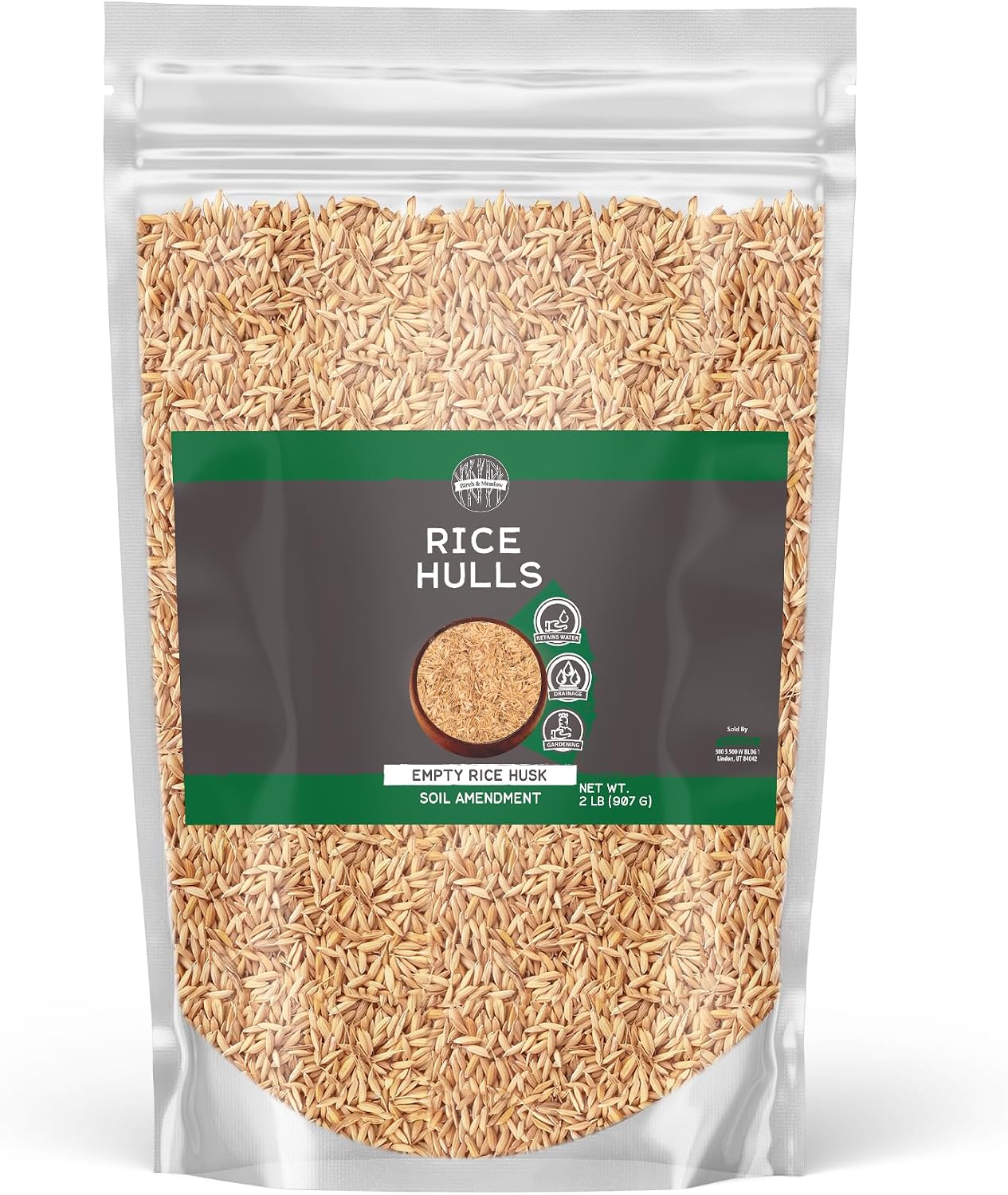 Cascos de arroz 2lb para jardinería macetas