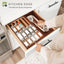 Organiz. cajones especias madera bambú con patas antiderrap