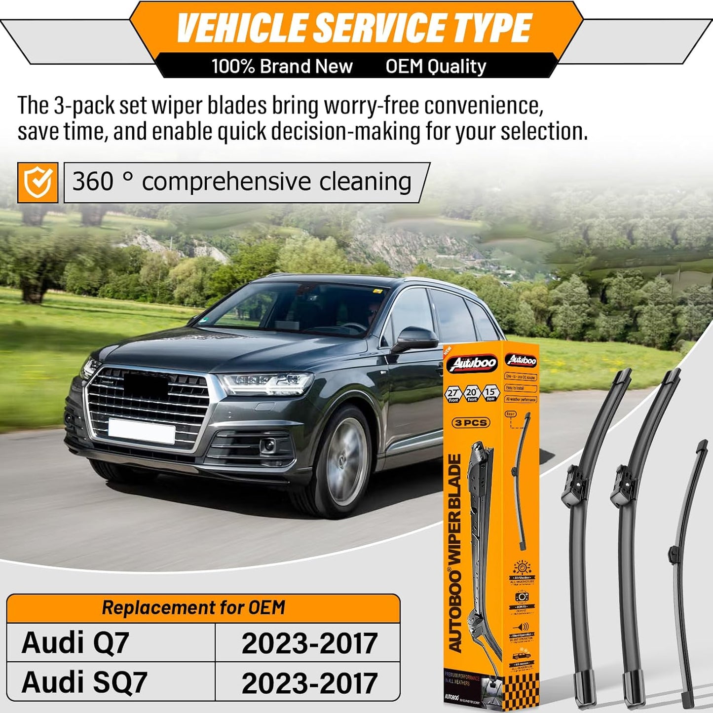 Set 3 limpiaparabrisas Audi Q7 SQ7 17-23