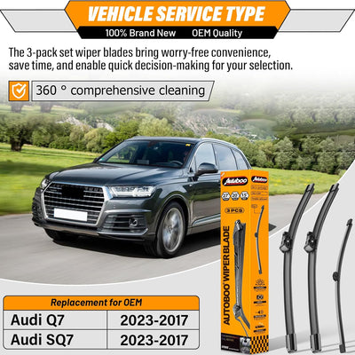 Set 3 limpiaparabrisas Audi Q7 SQ7 17-23