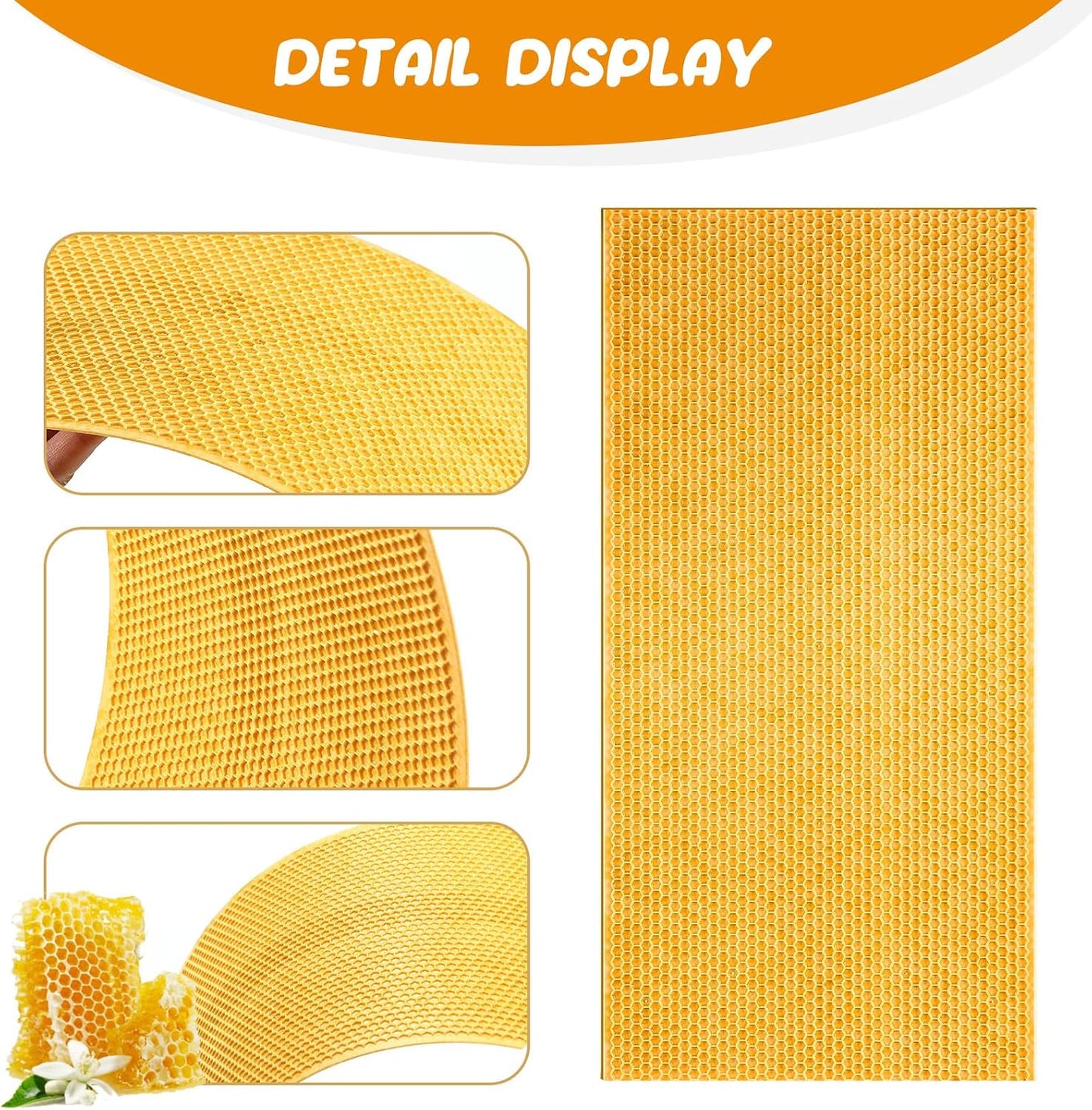20 Bases Cera Colmena Plástico Amarillo