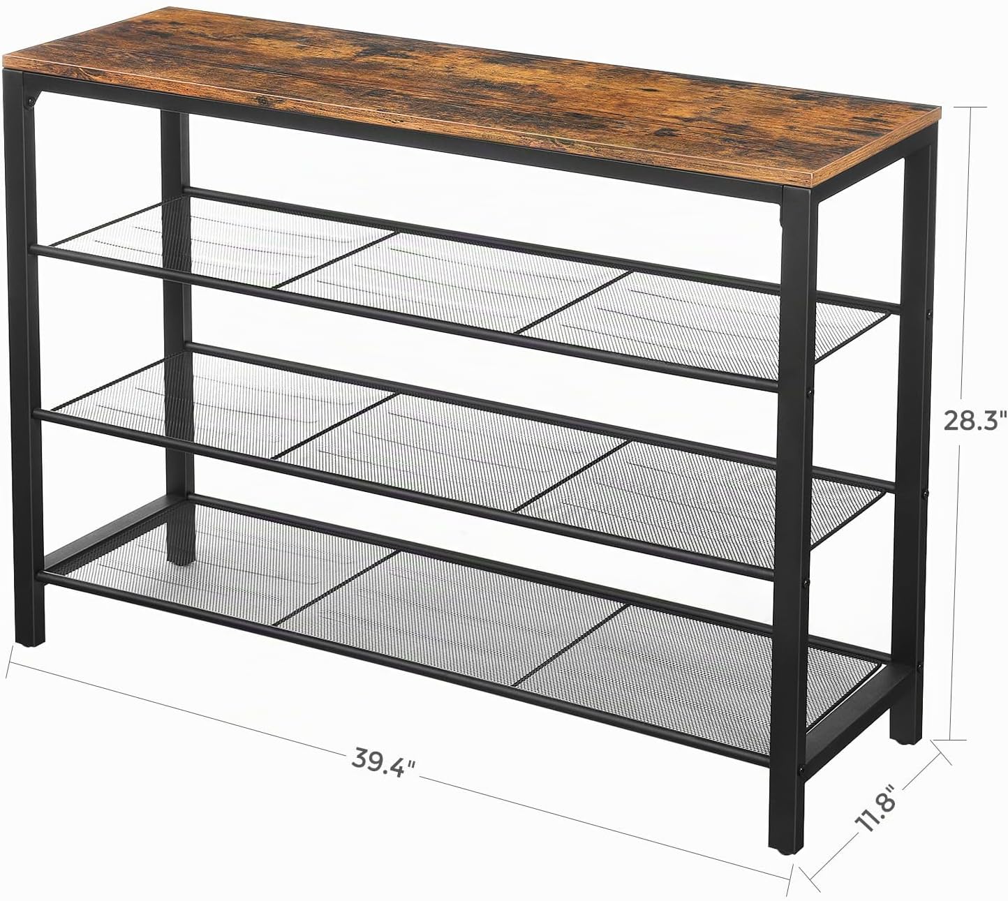Zapatero 4 niveles malla metálica 11.8x39.4"
