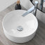 Fregadero redondo porcelana 16x16pulg color blanco