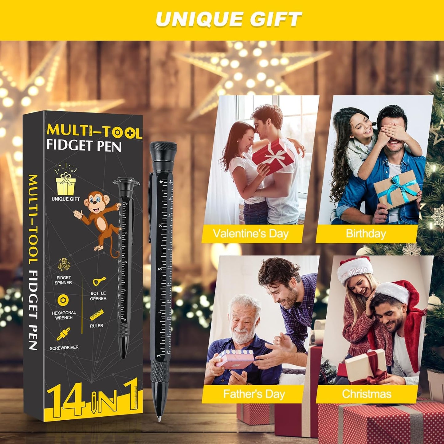 Multiherramienta 14en1 regalo navideño para hombres y adultos