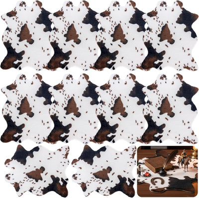 10 Alfombras Piel Vaca Sintética 20x16pulg Rústicas Habitación