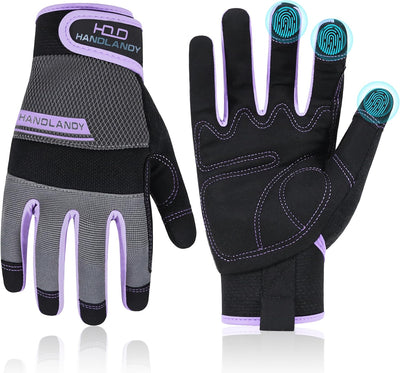 Guantes jardinería cuero transpirable mujer pantalla táctil