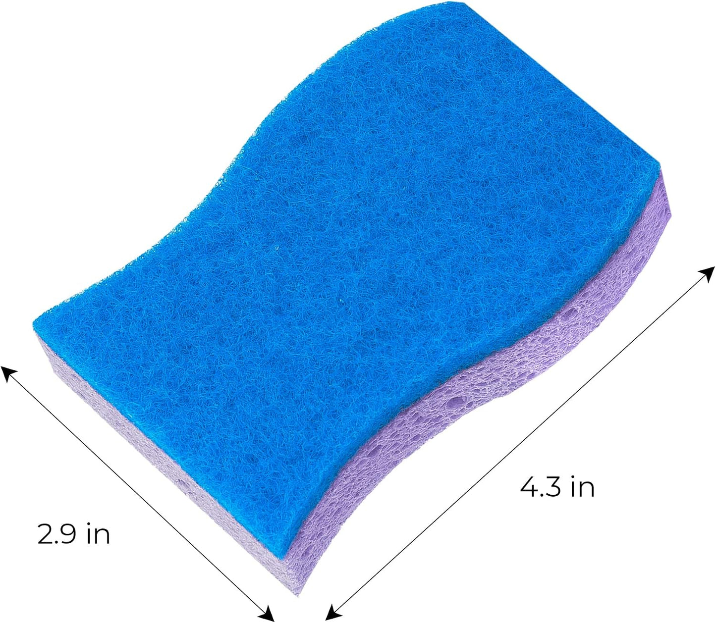 Esponja antiarañazos celulosa set 9 ergonómica platos azul
