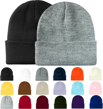 Beanie unisex tejido cuello elástico para invierno