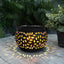 Linterna solar para patio mesa metal hueco luces jardín