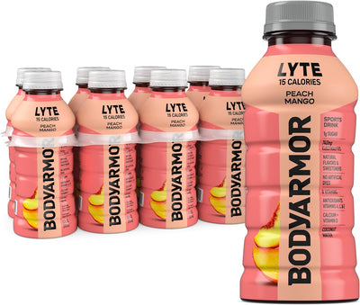 Bebida electrolitos sabor melocotón mango 12oz 8 botellas