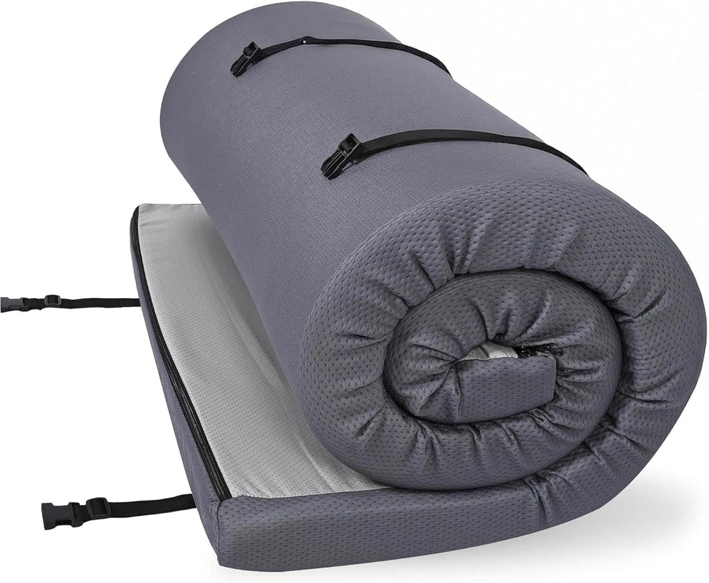 Colchón espuma visco 3x38x75pulg funda resistente camping
