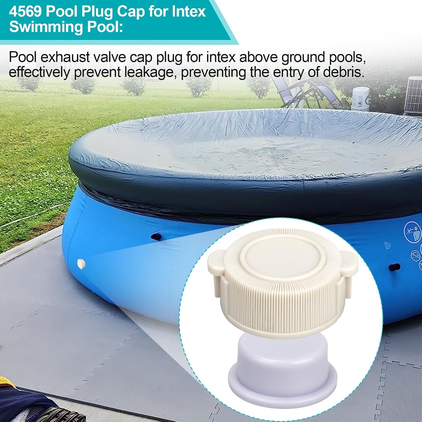 Tapa drenaje piscina 1/3pulg para válvula Intex