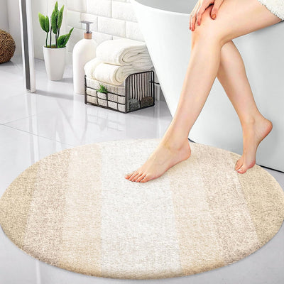 Tapete baño redondo 30pulg microfibra suave absorbente