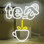 Letrero té neón LED para café, cocina y hogar