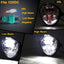 Faro LED motocicleta 7" Hi Lo Beam soporte universal