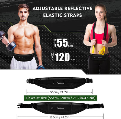 Riñonera para correr con bolsa impermeable reflectante