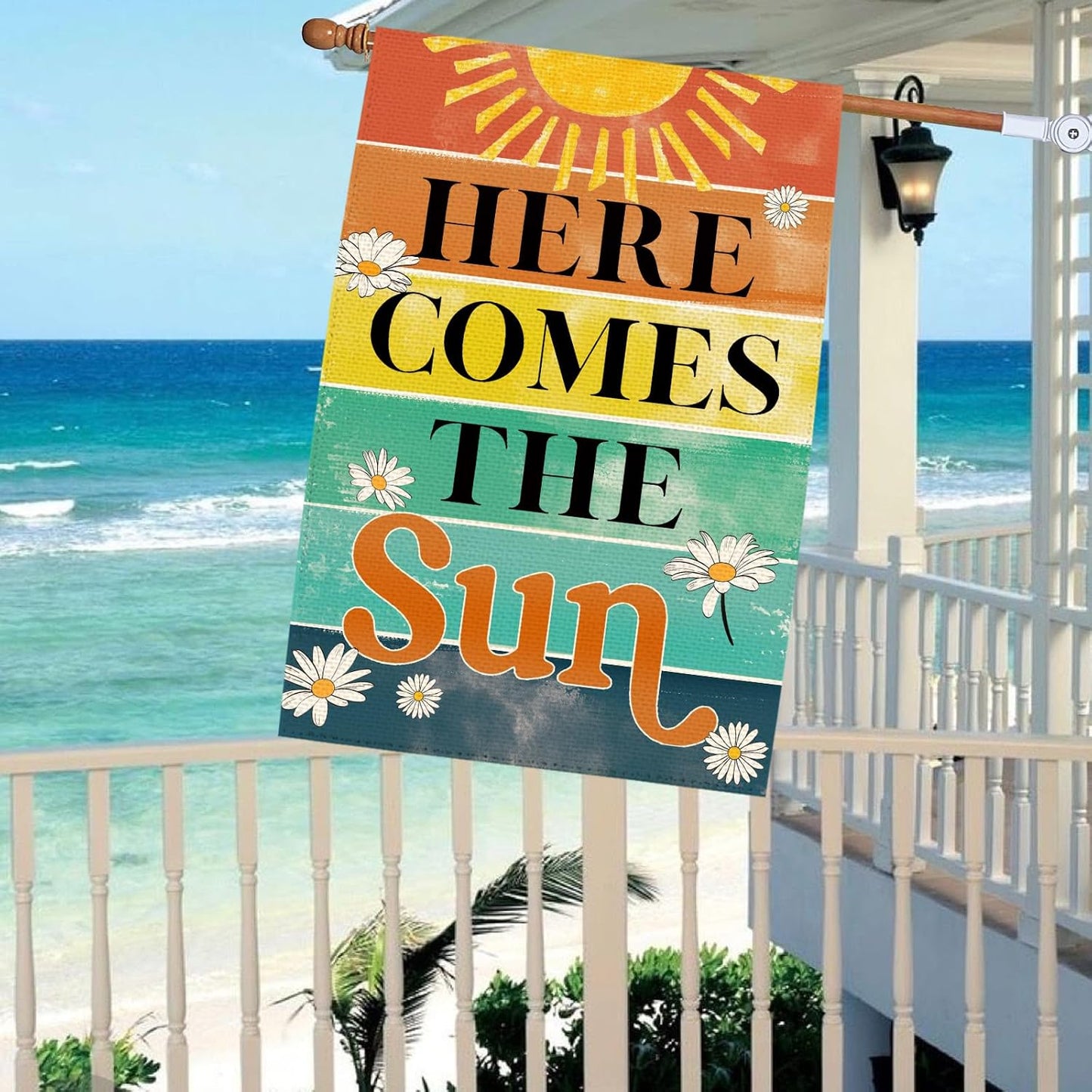 Bandera jardín doble cara Here Comes The Sun 28x40"