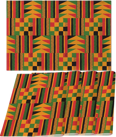 Set 4 manteles estampado africano Juneteenth