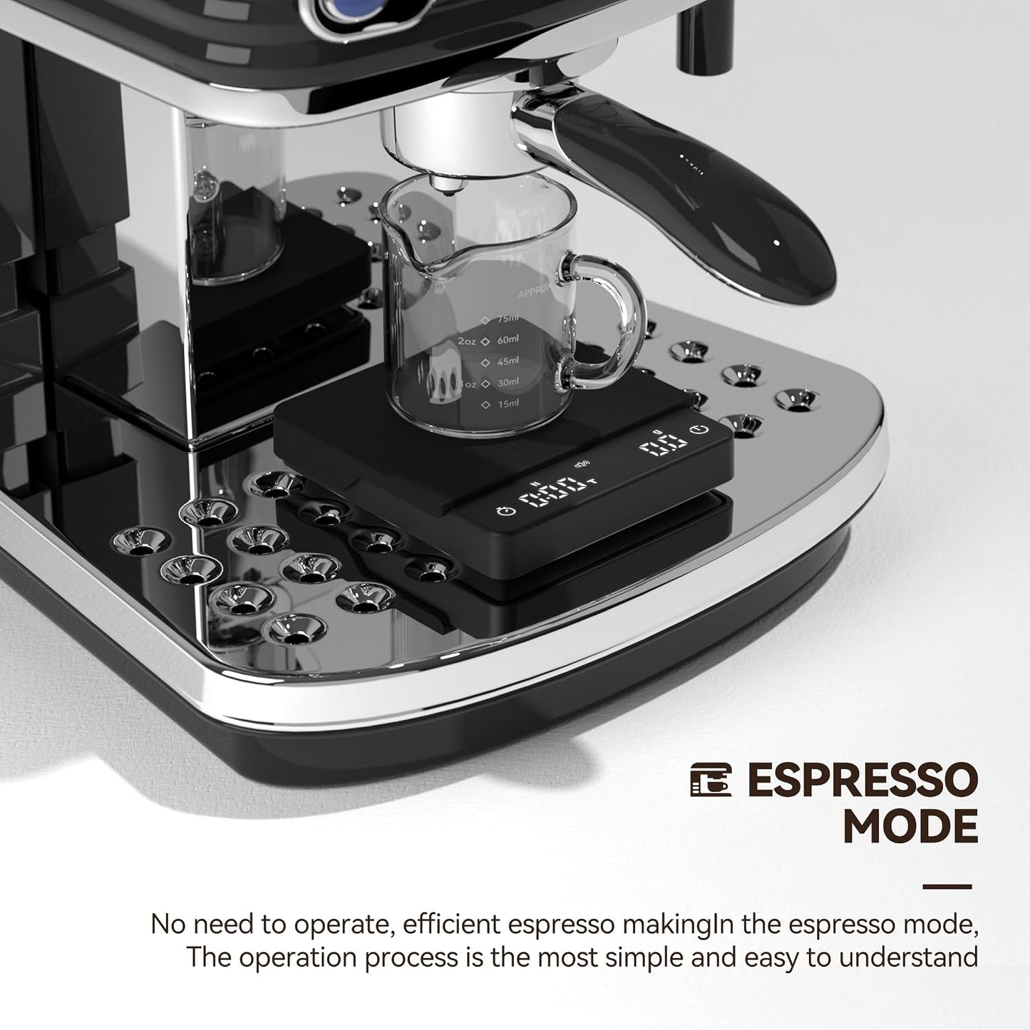 Báscula café recargable sincronización automática 4.4lbs negro