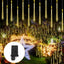 Luces led de lluvia 192 impermeables para navidad jardín patio