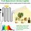 Lámpara LED cultivo 3 cabezales 10.2pulg espectro completo