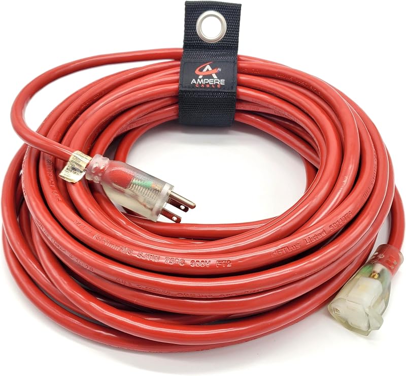 Cable extensión 100ft rojo impermeable exterior