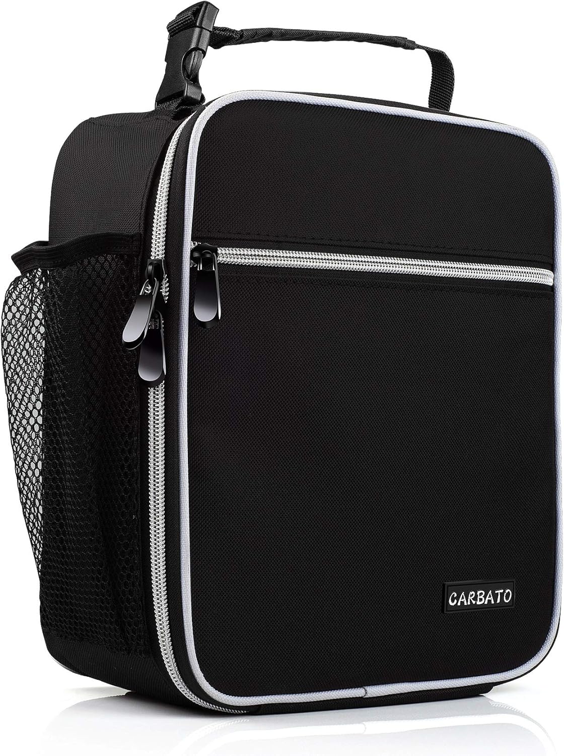 Bolsa almuerzo aislada duradera reutiliz. negro