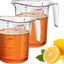 Jarra medidora plástico 32oz 4 tazas 2unid grado alimenticio