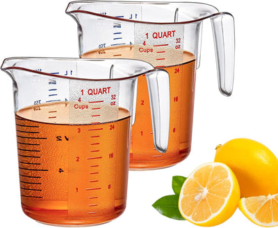 Jarra medidora plástico 32oz 4 tazas 2unid grado alimenticio