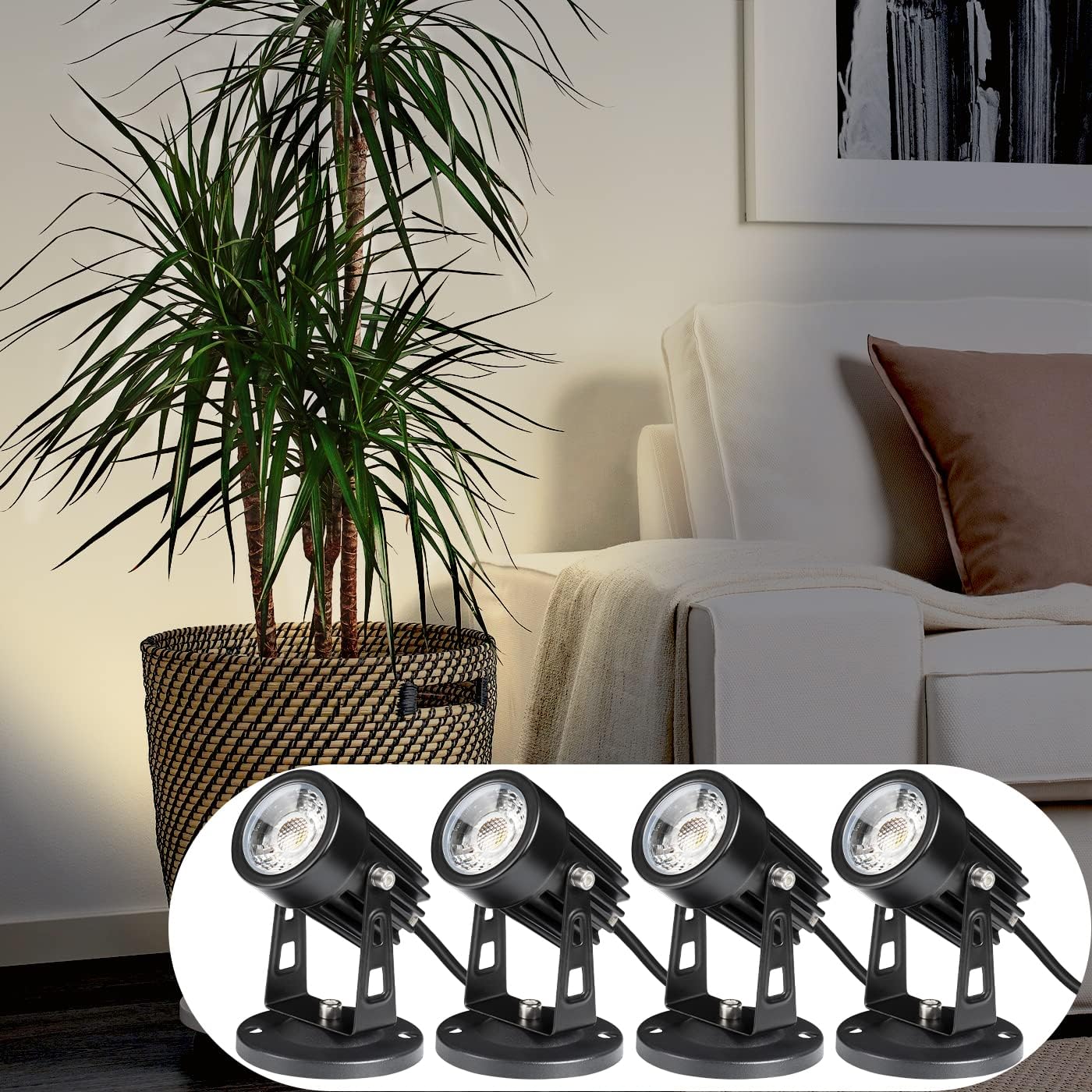4 Focos LED Interior 120V Luces Acento 5.9"
