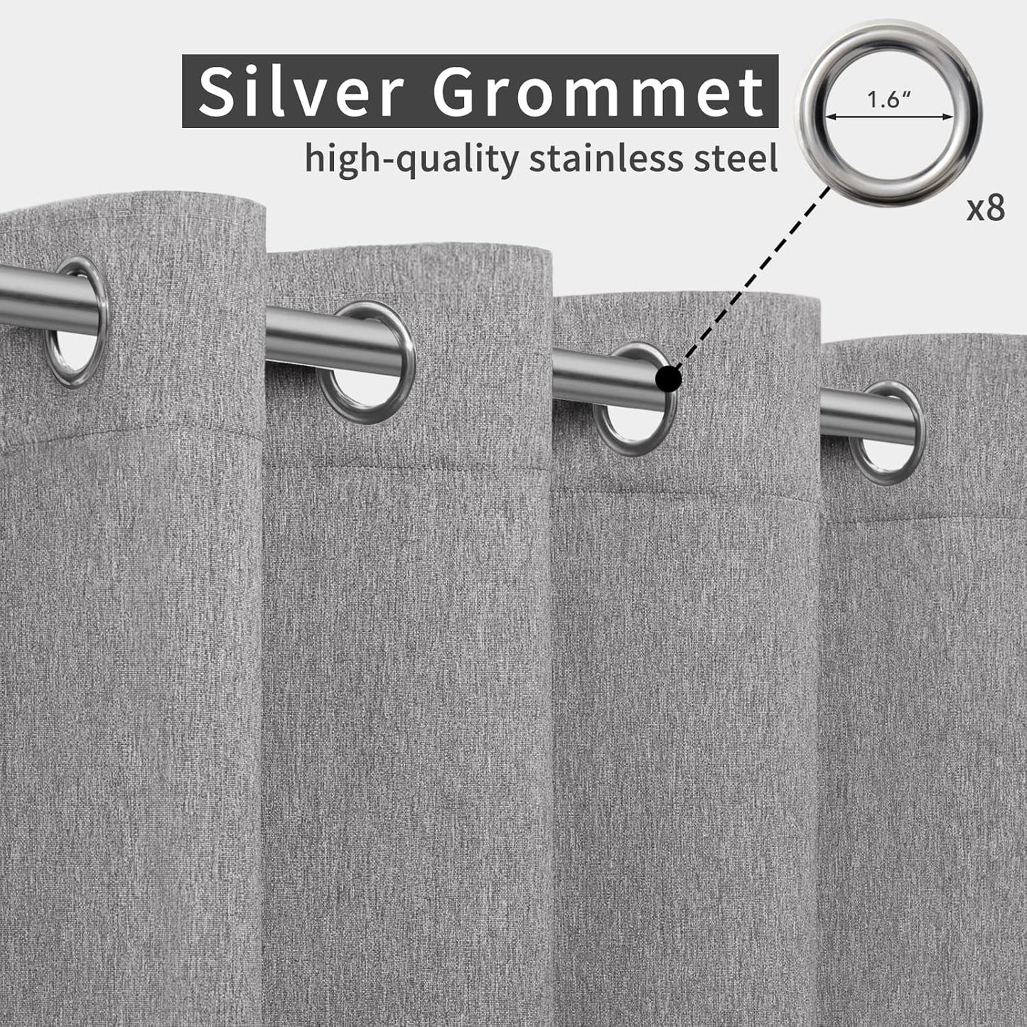Cortinas exterior lino impermeables resistentes viento