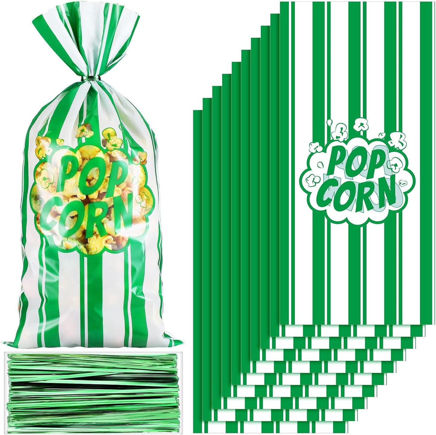 200 Bolsas Palomitas Plástico para Máquina con Laços Fresco